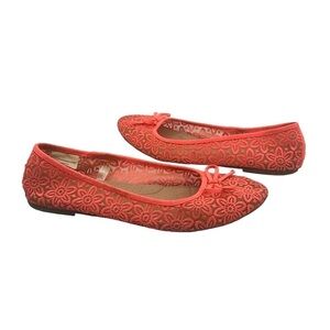 Cherokee Hot Pink Lace Slip On Ballet Flats Size 5 Girl's